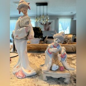1-Vintage Lenwile Geisha Porcelain Drinking tea
2- Geisha both made in Taiwan